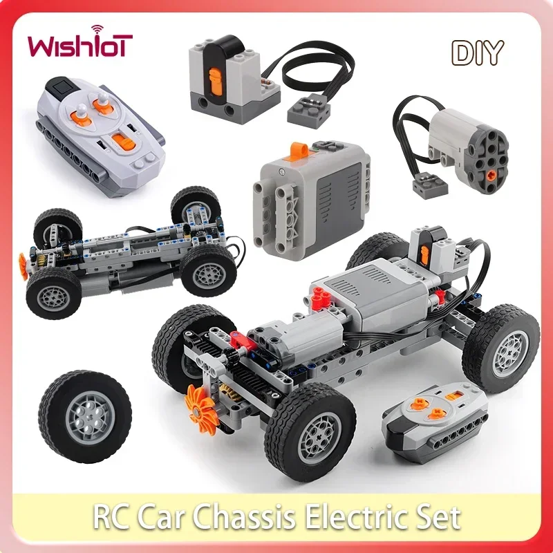 Power Tools Lego - 4WD RC Car Chassis Electric Set
