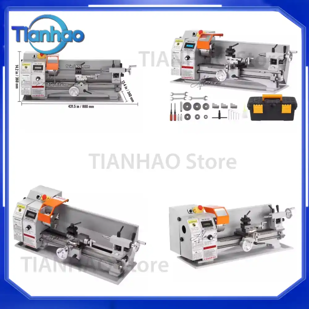 7'' x 16'' Metal Lathe Machine - Power X Tools And Machinery ulasan dan harga