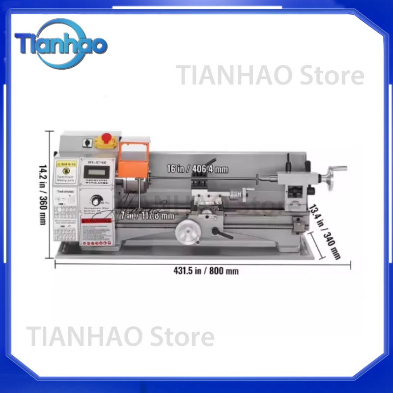 7'' x 16'' Metal Lathe Machine - Power X Tools And Machinery ulasan dan harga