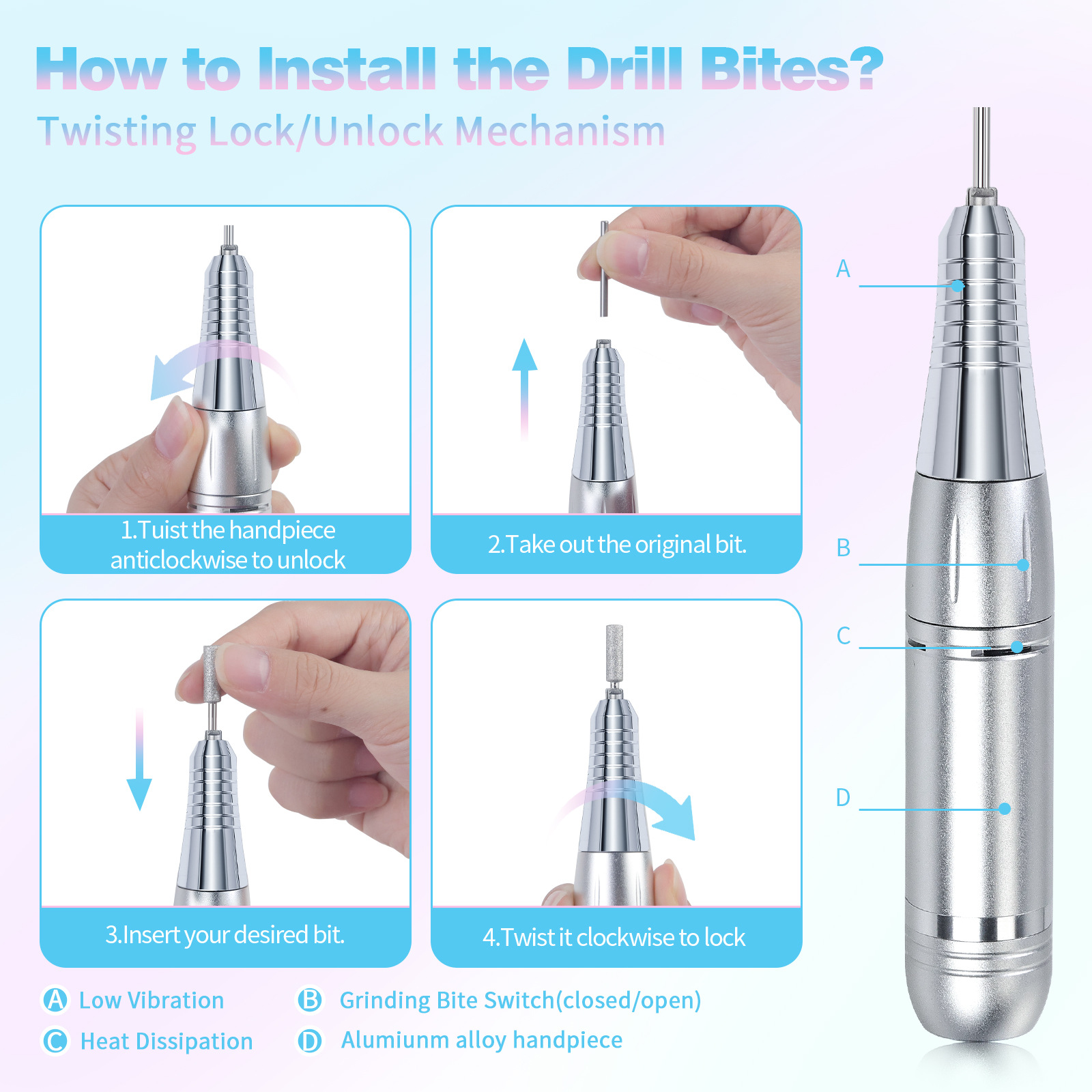 45000rpm Manicure Drill Machin - Einhell Power X Tools ulasan dan harga