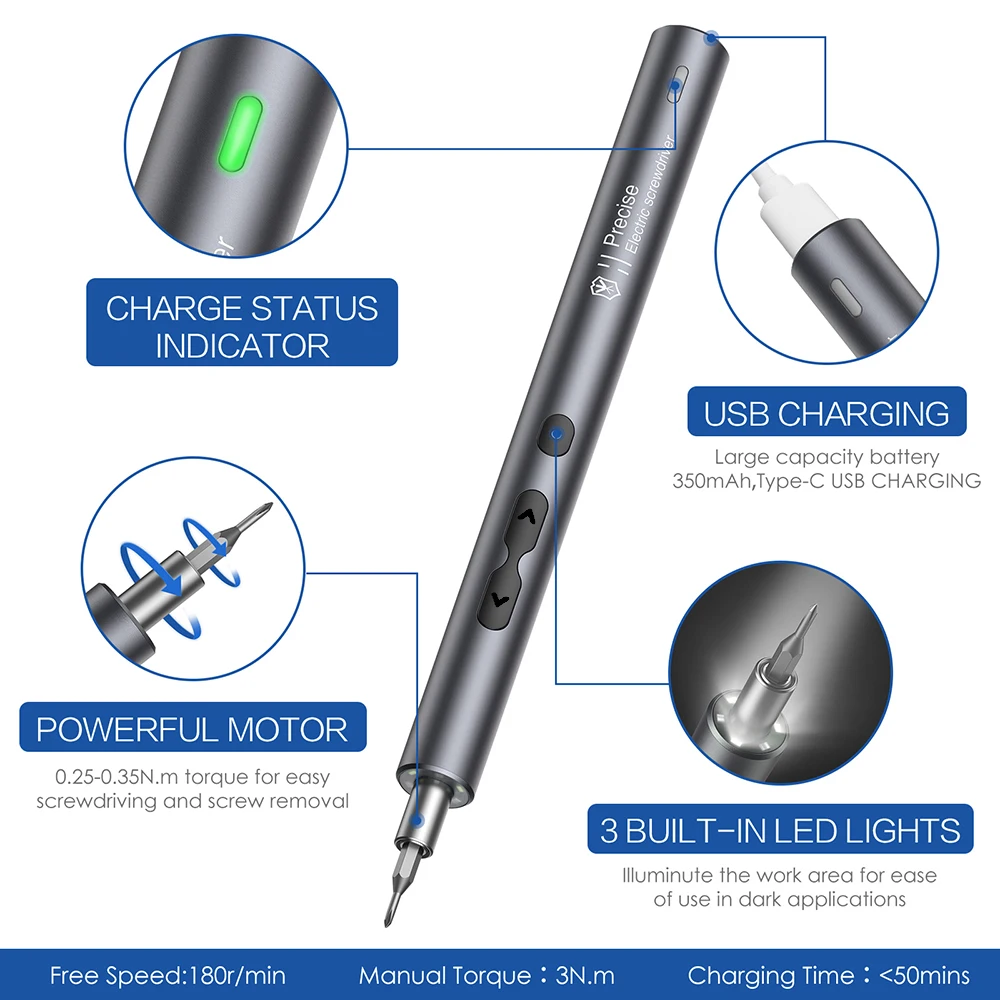 Precision Electric Screwdriver - Xiaomi Power Tools ulasan dan harga
